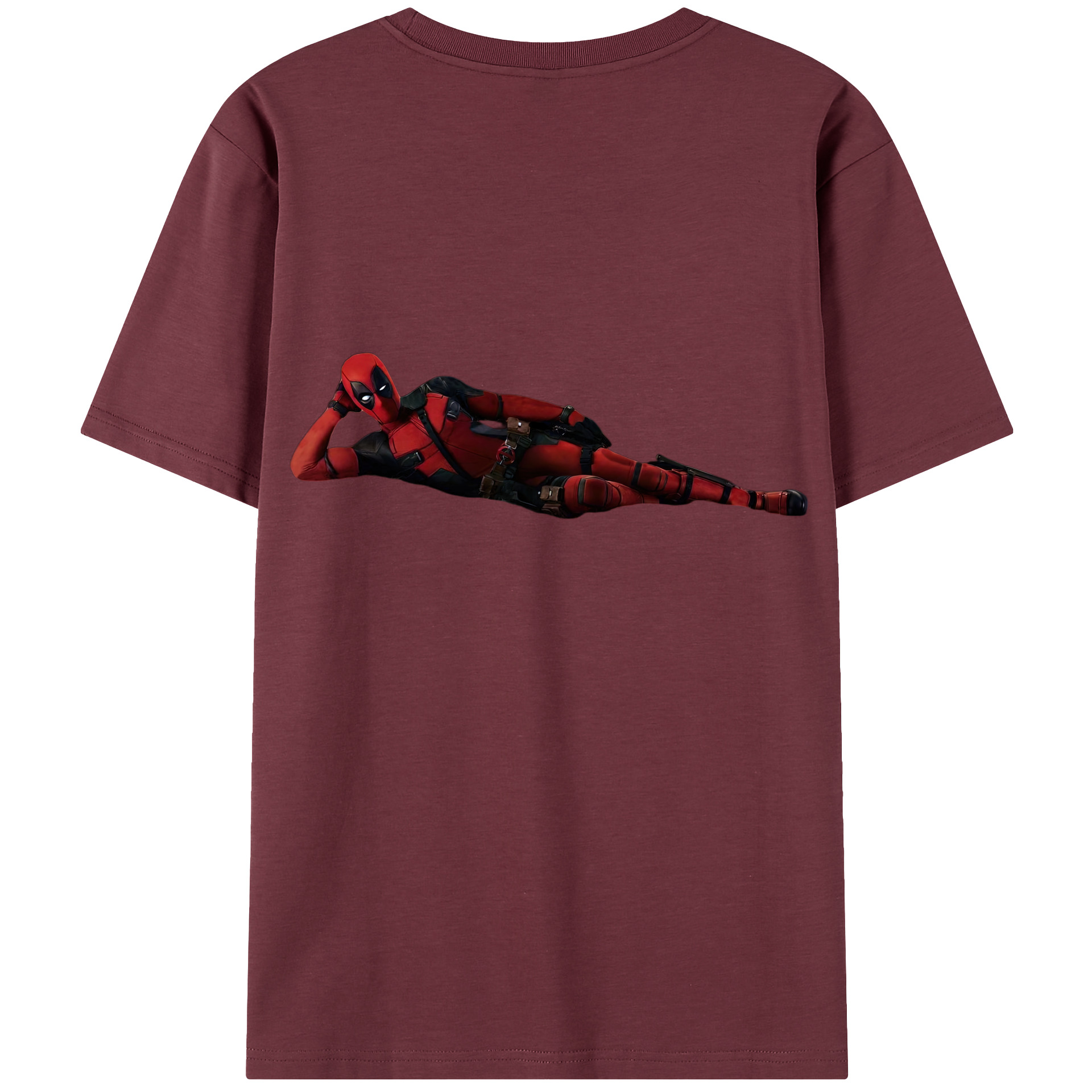 （画像用） Deadpool デッドプール 綿100％半袖Tシャツ（背面プリント）
